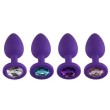 Love in Leather Silicone Purple Plug Large 